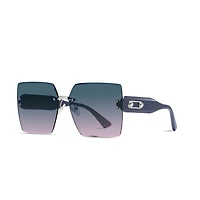AGP PARIS Women's Square Acetate Gradient Lens UV400 Sunglasses
