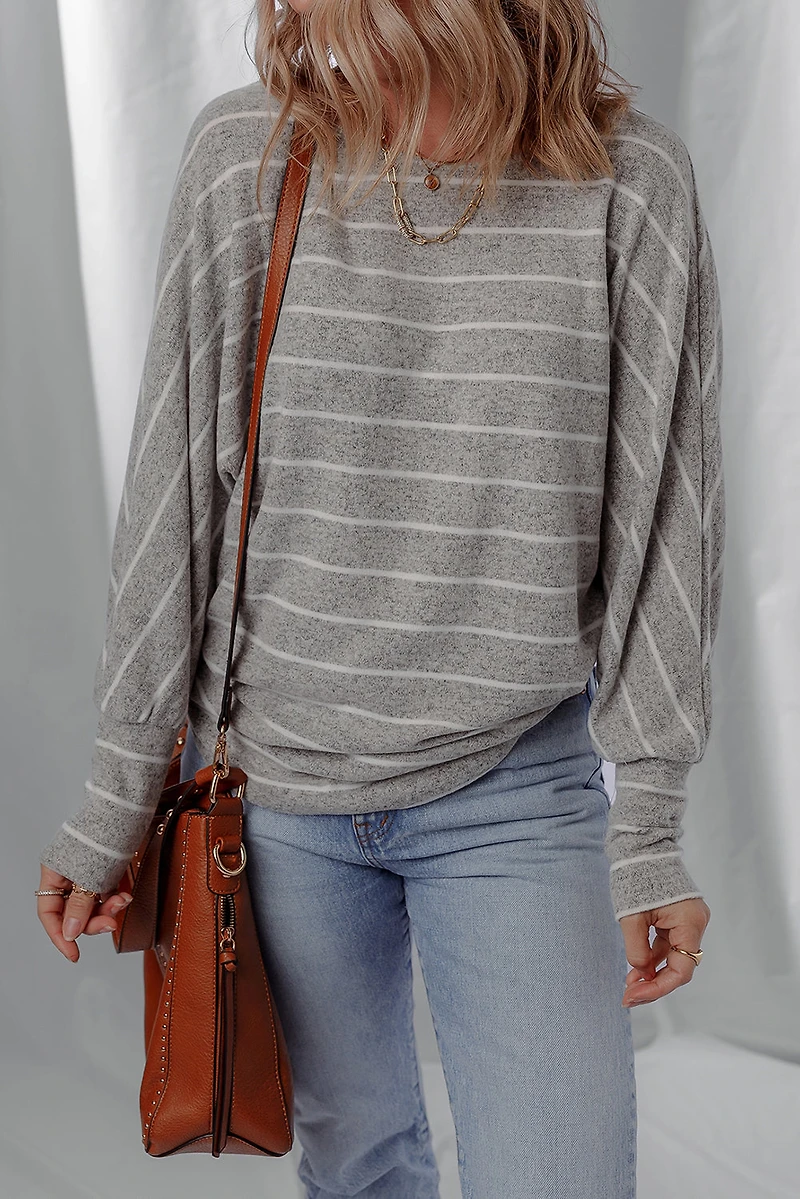 Threaded Pear Women's Bella Stripe Dolman Sleeve Top
