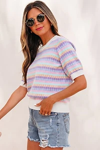 Threaded Pear Women's Ailany Knit Short Sleeve Sweater