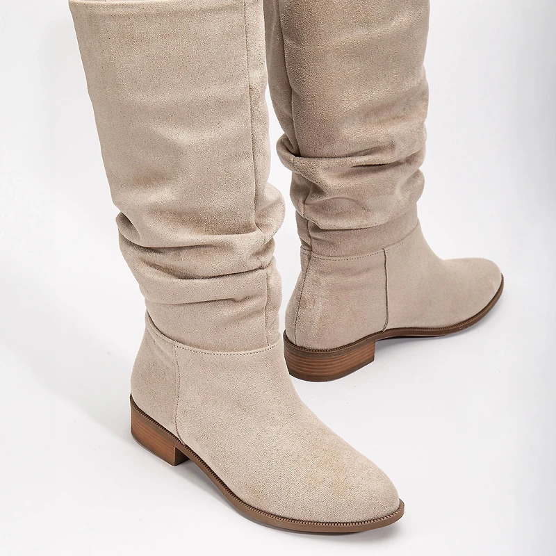 Forever & Always Womens Maribel Knee High Slouch Boots