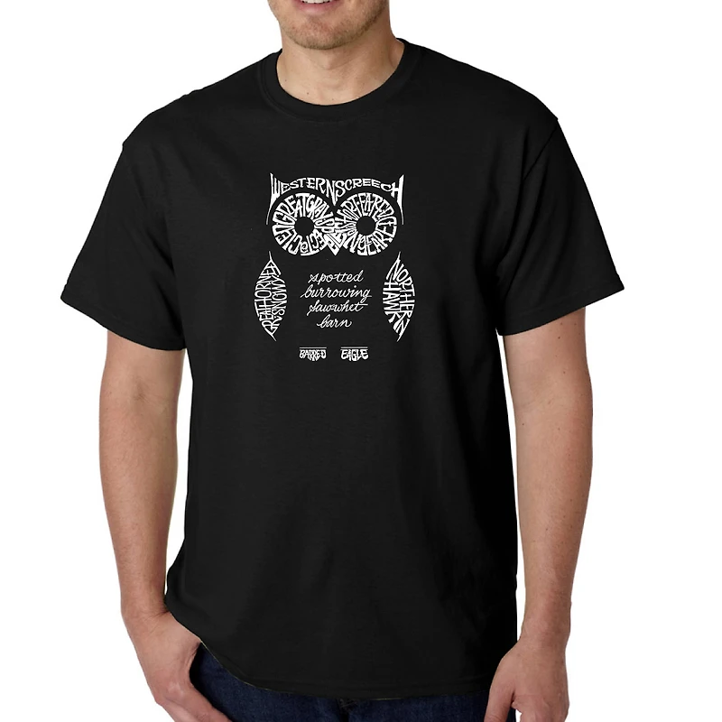 LA Pop Art Men's Word T-Shirt - Owl