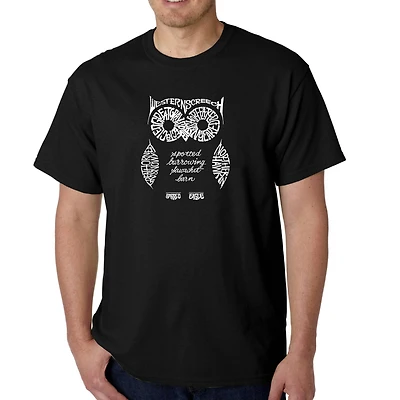 LA Pop Art Men's Word T-Shirt - Owl
