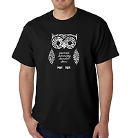 LA Pop Art Men's Word T-Shirt - Owl