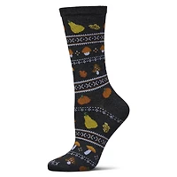 MeMoi Women's Harvest Rayon From Bamboo Crew Socks