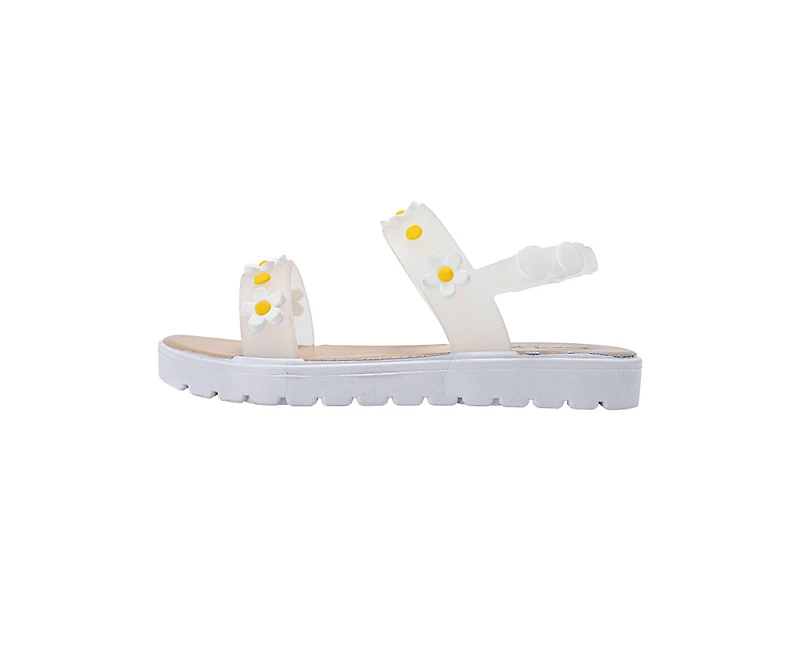 bebe Toddler Girl's Sandals with Back Strap and Daisy Detail