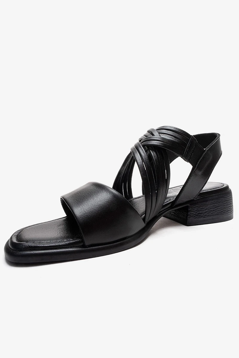 Forever & Always Womens Livello Leather Multi Strap Sandal