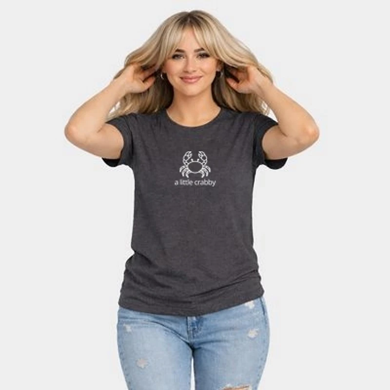 Simply Sage Market - A Little Crabby Outline Women's Short Sleeve Graphic T-Shirt