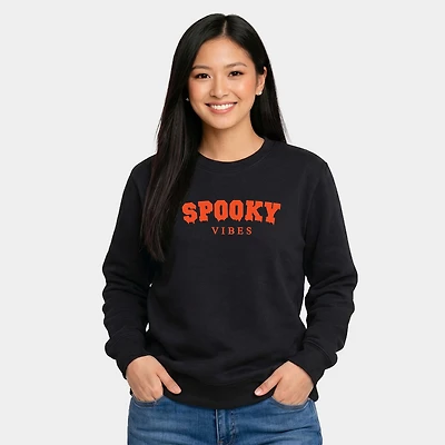 Simply Sage Market - Women's Graphic Sweatshirt Spooky Vibes Puff Print