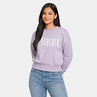 Simply Sage Market - Women's Cropped Sweatshirt Teacher Tall Floral