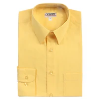 Gioberti Boy's Long Sleeve Dress Shirt And Stripe Zippered Tie Set