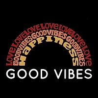 LA Pop Art Good Vibes - Women's Word Hooded Sweatshirt