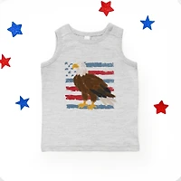 The Juniper Shop - Youth Tank Top Bald Eagle Patriotic Flag