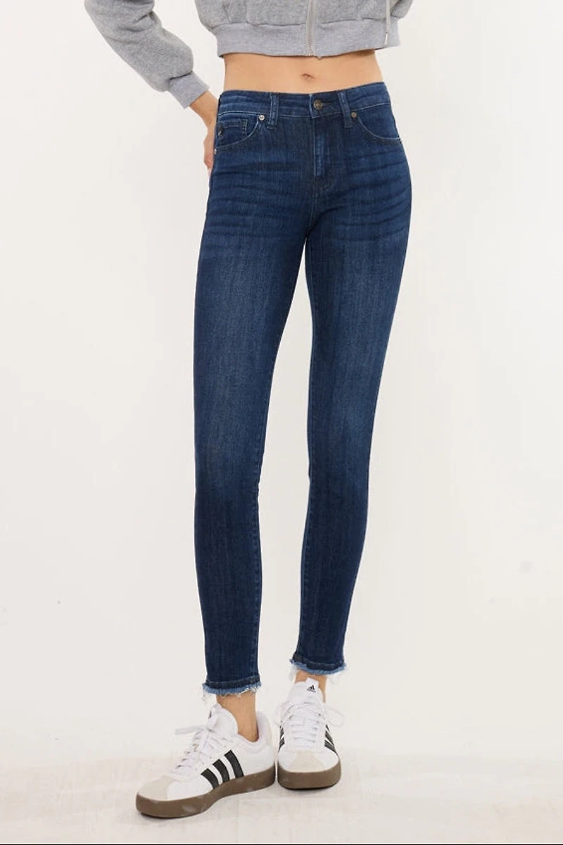 KanCan Women's Essentials Mid Rise Ankle Skinny Jeans Atlanna