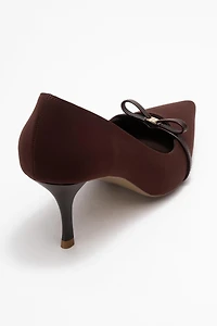 Prologue Shoes Womens Annie Bow Pointed Toe Pump
