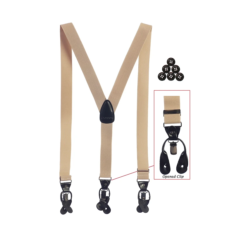 Gioberti Men's Convertible Suspenders, Bow Tie, and Hanky Set