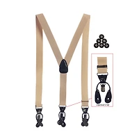 Gioberti Men's Convertible Suspenders, Bow Tie, and Hanky Set