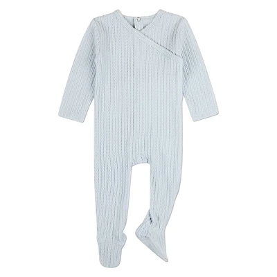 MeMoi Baby Delicate Link-Patterned Silky-Soft Tencel-Blend Footie