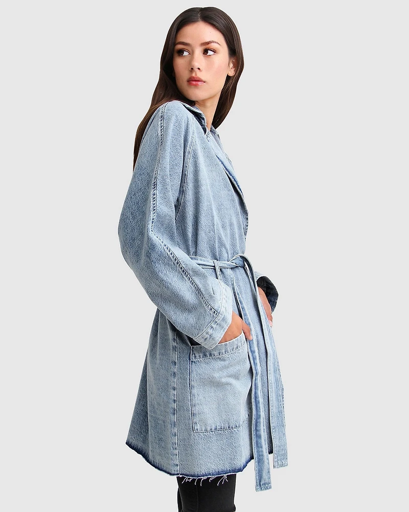 Belle & Bloom Womens Relaxed Boyfriend Denim Jacket