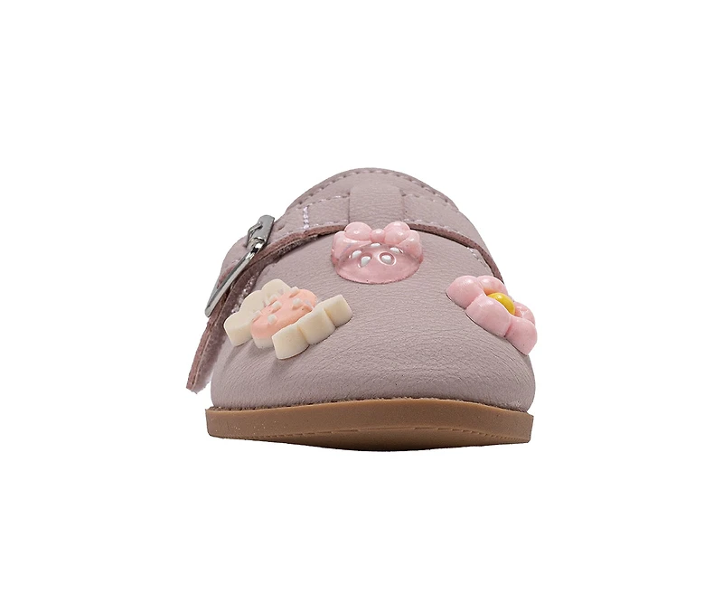 bebe Toddler Girl’s Sandals - Fashion Slip-On Mule with Charms