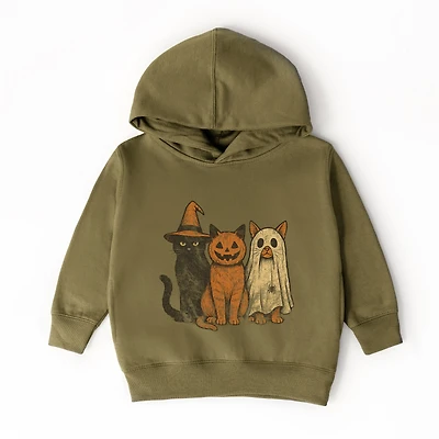 The Juniper Shop - Toddler Hoodie Halloween Cat Trio