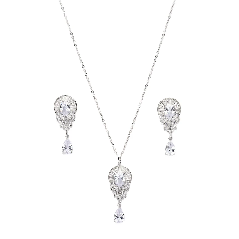 AGP PARIS Starlight Drop Womens Necklace and Earrings Set