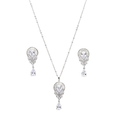 AGP PARIS Starlight Drop Womens Necklace and Earrings Set