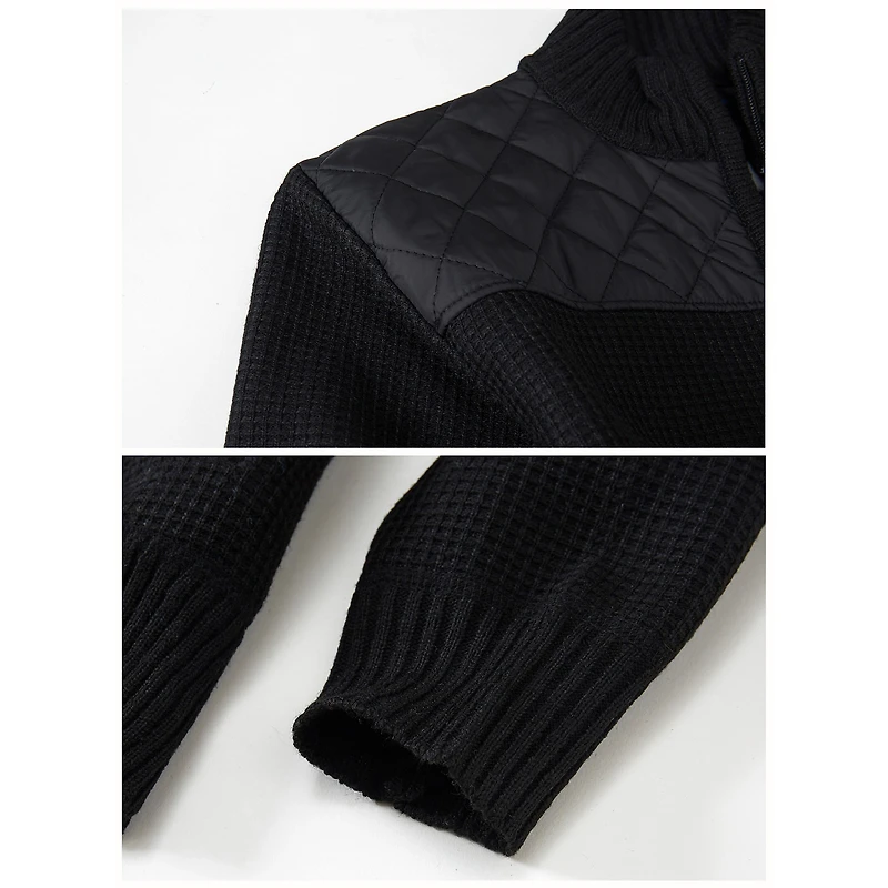 Gioberti Boy's Knitted Full Zip Cardigan Sweater With Soft Brushed Flannel Lining