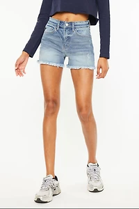 KanCan Women's Essentials High Rise Mom Shorts Janelle