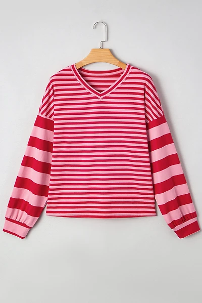 Threaded Pear Women's Annika Shoulder Patchwork Sleeve Pullover