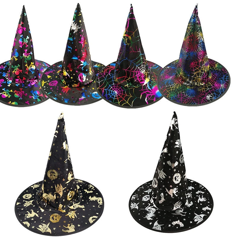 MyKids-USA Bronzed Witch Hat - Metallic Halloween Costume and Decoration