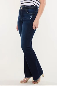 KanCan Women's Plus High Rise Flare Jeans Gill