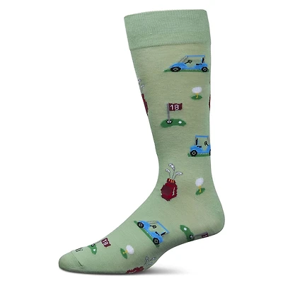 MeMoi Men's Tee Time Rayon From Bamboo Crew Socks
