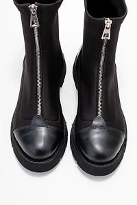 Prologue Shoes Womens Martos Stretch Front Zip Ankle Boot