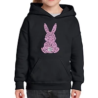 LA Pop Art Girls Word Hoodie - Easter Bunny