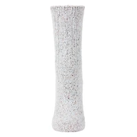 MeMoi Women's Pretty Plush Glitter Crew Socks
