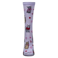 MeMoi Women's Fur-Ever Hearts Rayon From Bamboo Crew Socks
