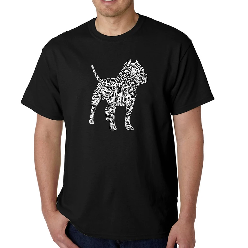 LA Pop Art Men's Word T-Shirt - Pitbull