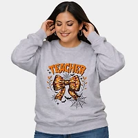 Simply Sage Market - Coquette Halloween Teacher  Women's Plus Sized Graphic Sweatshirt