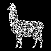 LA Pop Art Llama Mama - Women's Word Hooded Sweatshirt