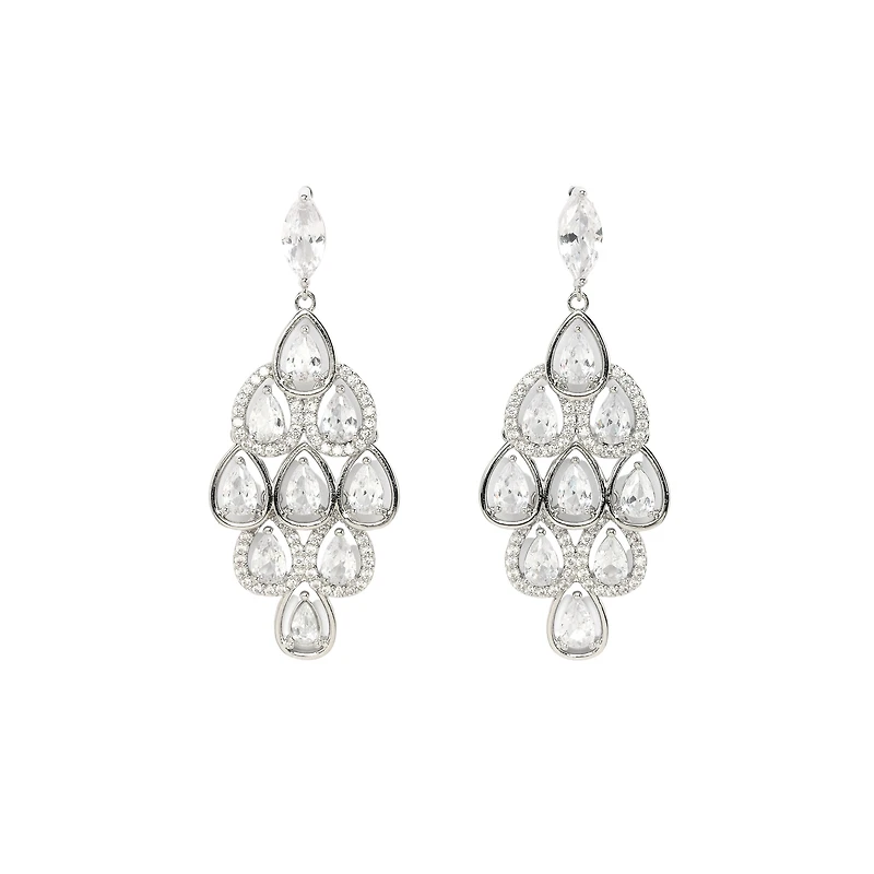 AGP PARIS Pearlescent Waterfall Womens Necklace and Earrings Set