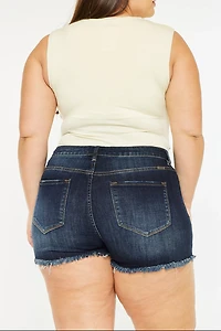 KanCan Women's Plus High Rise Shorts Ellie