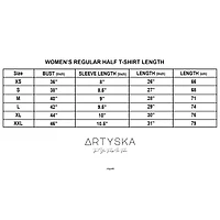 Artyska Women's Less Is More Graphic Crewneck Short Sleeve Casual T-Shirt