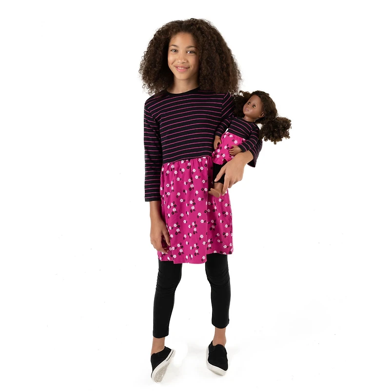 Leveret Girl & Doll Matching Print Cotton Skirt Dress