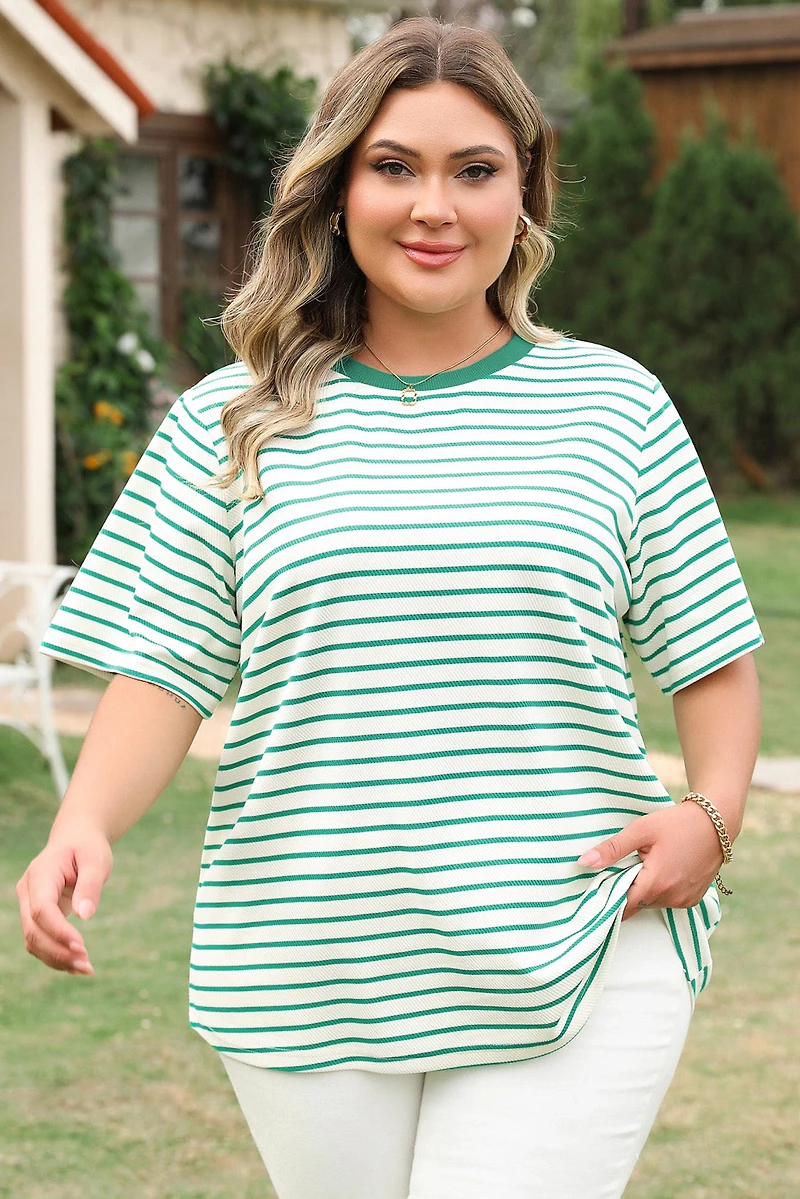 Threaded Pear Women's Collins Plus Stripe Top