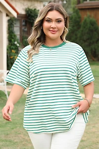 Threaded Pear Women's Collins Plus Stripe Top