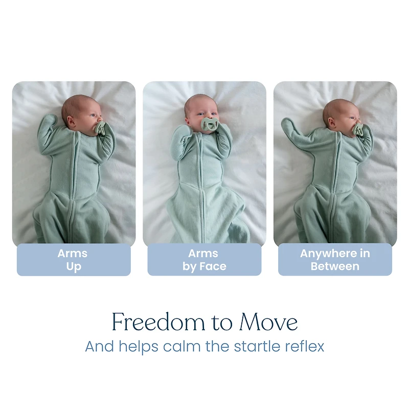 HALO SleepSack SwaddleStretch, Arms Up or Extended Arms, 0 – 3 months, 0.5 TOG