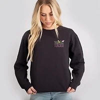 Simply Sage Market - Embroidered Teacher Flowers Women's Lightweight Garment Dyed Sweatshirt