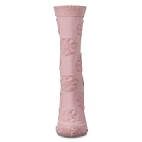 MeMoi Women's Flower Burst Dimensional Crew Socks