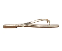 bebe Women's Flat Sandals with Shell Charm Detai