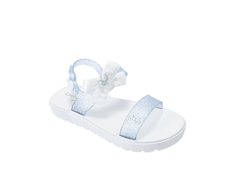 bebe Toddler Girl's Sandals with Back Strap and Bow Detail